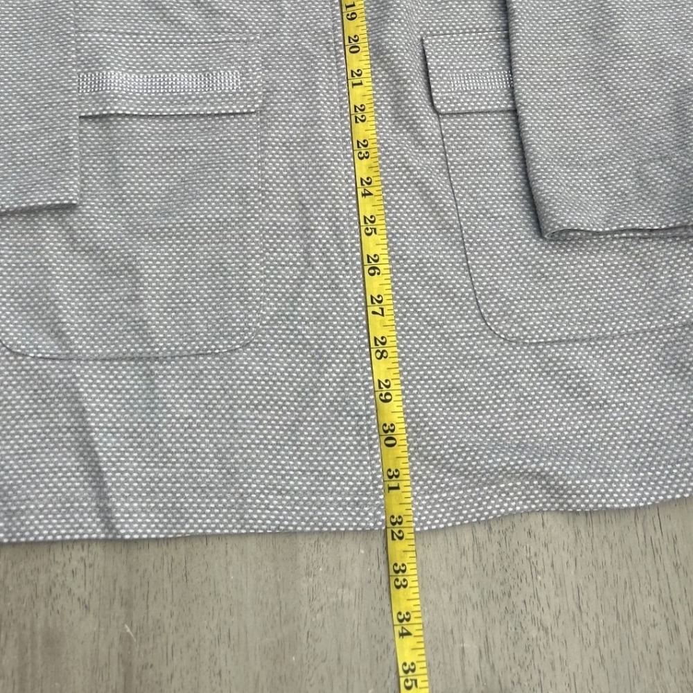 Creation L Grey Textured Longline Open Front Blazer Jacket Womens Size 12 W48606 - Picture 4 of 10